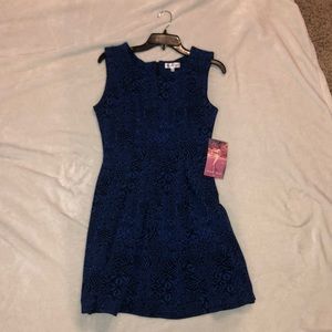 Emerald Sundae blue and black patterned dress